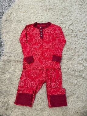 Hearth & Hand Red Fair Isle Reindeer Pajama Set